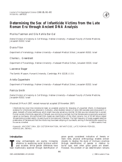 Determining the Sex of Infanticide Victims from the Late Roman Era