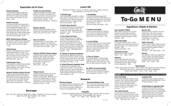 To-Go MENU