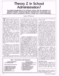 Theory Z in School Administration?