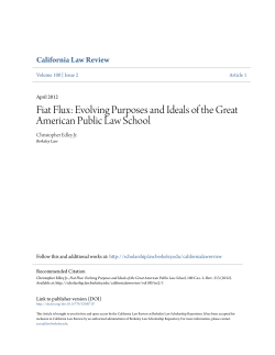 Evolving Purposes and Ideals of the Great American Public Law