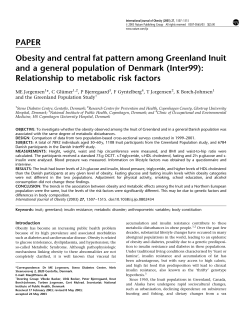 PAPER Obesity and central fat pattern among Greenland