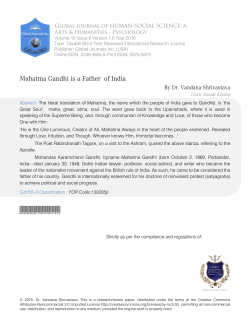 Mahatma Gandhi is a Father of India