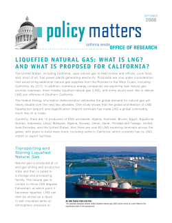 liquefied natural gas: what is lng? and what is proposed for california?