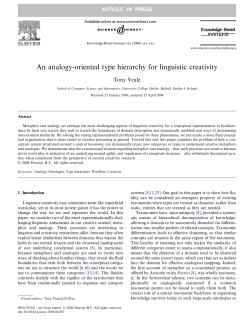 An analogy-oriented type hierarchy for linguistic creativity