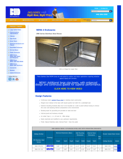 NEMA 4 Enclosures - SNB Series Stainless