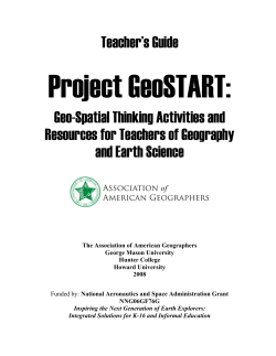 GeoStart Teacher`s Guide