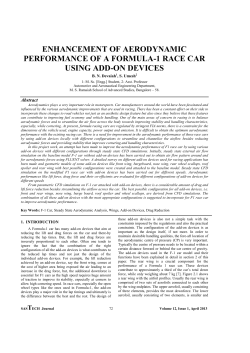 enhancement of aerodynamic performance of a formula