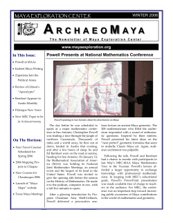 2006 Winter - Maya Exploration Center