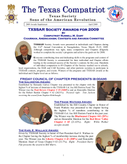 Awards Supplement 09 - Texas Society Sons of the American