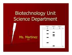 Biotechnology Unit Science Department