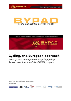 Cycling, the European approach