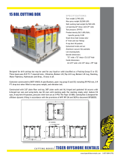 15 BBL CUTTING BOX cUttinG BoXeS TIGER OFFSHORE RENTALS