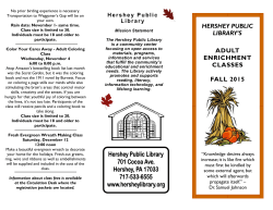adult enrichment classes fall 2015 hershey public library`s