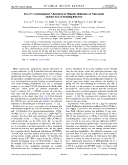 Selective Nontemplated Adsorption of Organic Molecules on