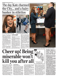 The day Kate charmed the City... and a hairy banker in stilettos