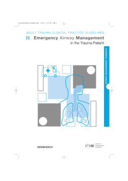 Emergency Airway Management in the Trauma Patient (Guideline
