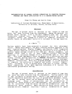 IMPLEMENTATION OF CARBON ISOTOPE SUBROUTINE TO