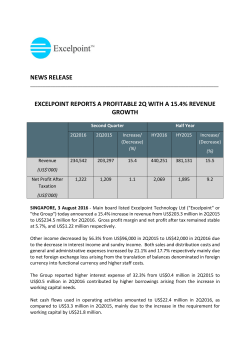news release excelpoint reports a profitable 2q with a 15.4