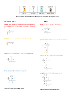 DAD MOM SISTER BROTHER DIVIDE MULTIPLY SUBTRACT