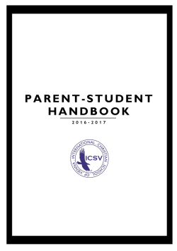 parent-student handbook - International Christian School of Vienna