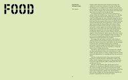 Food Service: Setting the Table Ellen Lupton Imagine a plain white