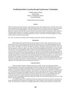 Facilitating Online Learning through Synchronous