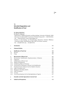 Microbial Degradation and Modification of Coal - Wiley-VCH