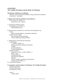 CHAPTER 1 The Neolithic Revolution and the
