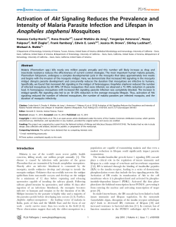 PLOs Paper on Malaria-Proof Mosquito