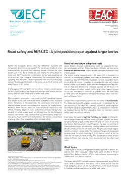 Position Paper Against Larger Lorries PDF