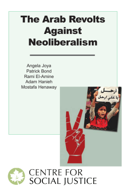 The Arab Revolts Against Neoliberalism