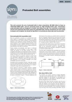 Preloaded Bolt assemblies