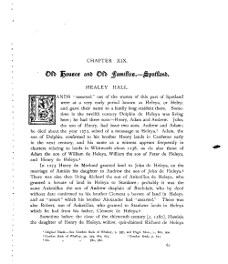 Chapter XIX Old Houses and Old Families Spotland