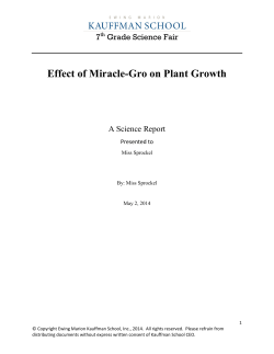Effect of Miracle-Gro on Plant Growth