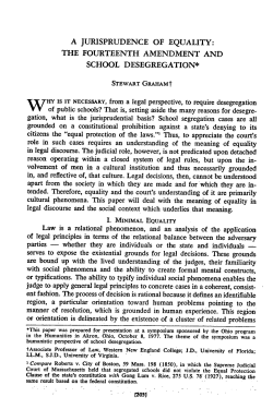 The Fourteenth Amendment and School Desegregation, A