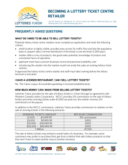 becoming a lottery ticket centre retailer