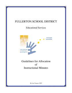 Instructional Minutes - Fullerton School District