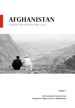 International Lessons from Integrated Approaches in Afghanistan