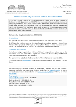 Intention to relinquish jurisdiction in favour of the Grand Chamber