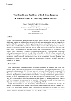 The Benefits and Problems of Cash Crop Farming in Eastern Nepal