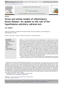 Stress and animal models of inflammatory bowel disease&acirc;&euro;&rdquo;An