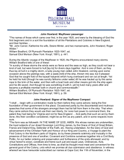 John Howland: Mayflower passenger