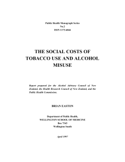 the social costs of tobacco use and alcoho misuse