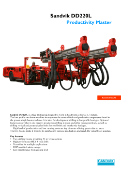 Sandvik DD220L - Sandvik Mining and Construction
