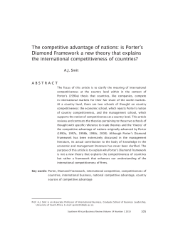 The competitive advantage of nations