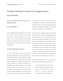 The Bataan Death March and the 66-Year Struggle