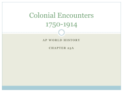 Colonial Encounters 1750-1914