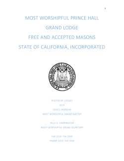 most worshipful prince hall grand lodge free and accepted masons