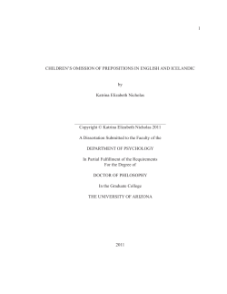 1 CHILDREN`S OMISSION OF PREPOSITIONS IN ENGLISH AND