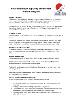 National School Chaplaincy and Student Welfare